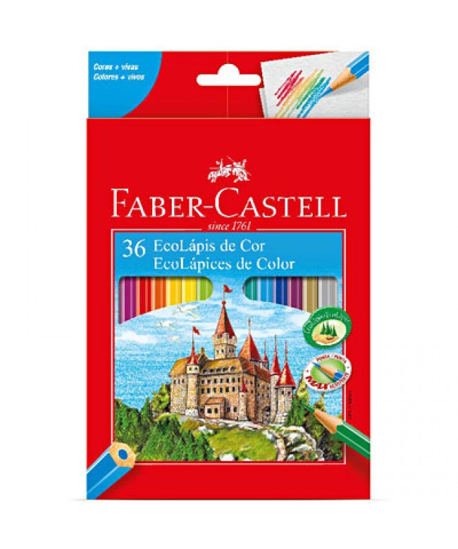 Lápis de Cor 36 cores - Faber Castell